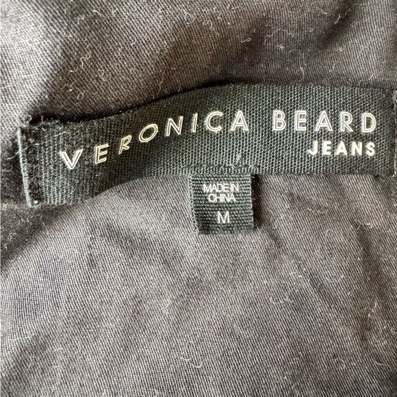 Veronica Beard Potter Cropped Denim-Trim Sherpa Jacket Size Medium - Picture 15 of 15